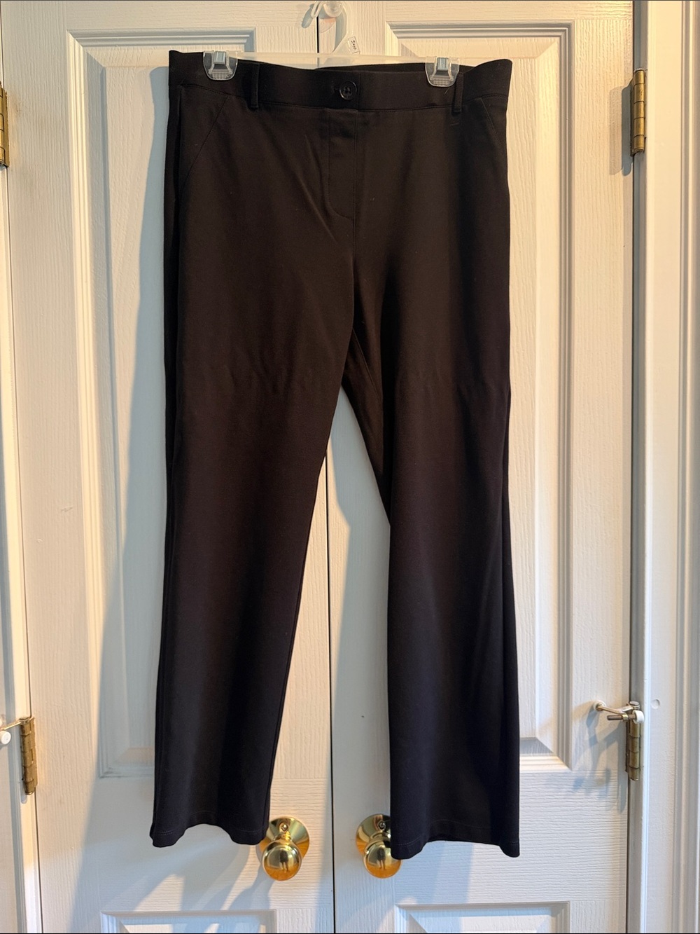 Black Straight-Leg Women's Pants